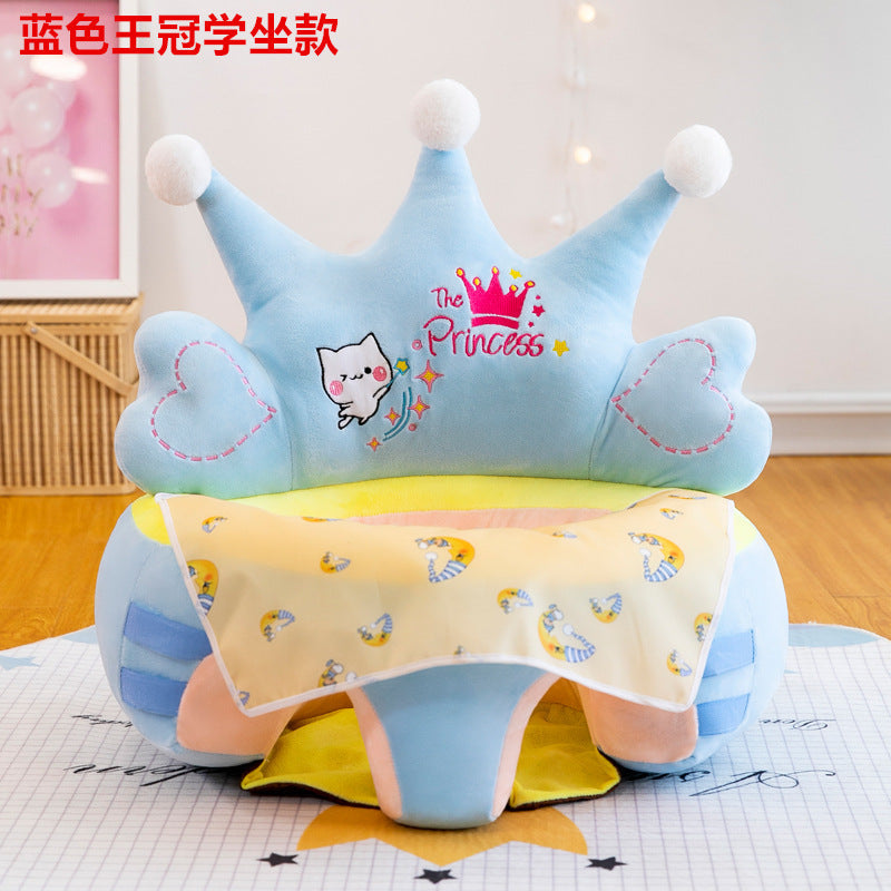 Crown Baby Learning Chair Plush Sofa for Infants