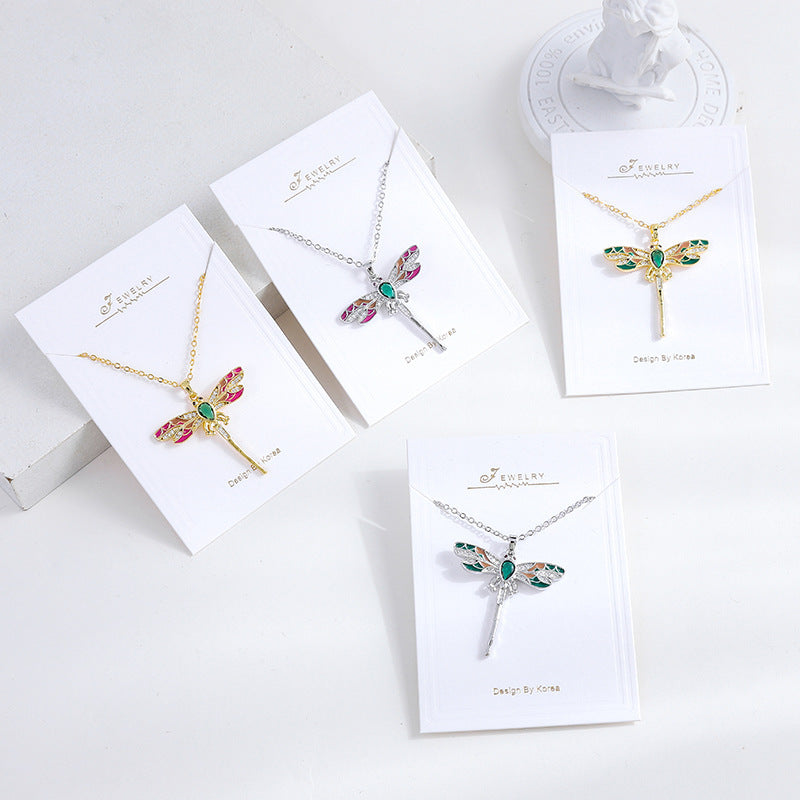 Fashionable All-match Color Zircon Necklace