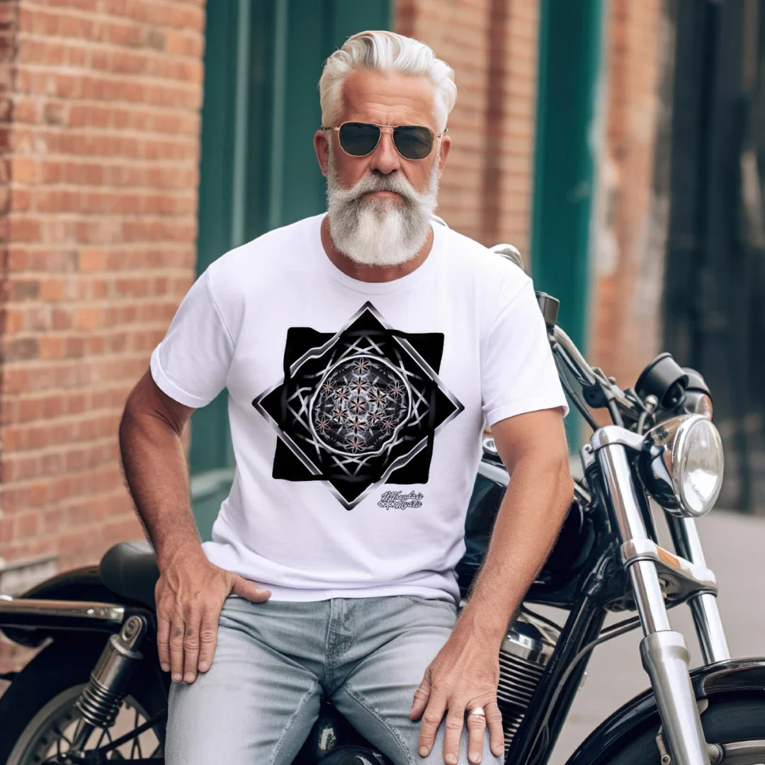 Mystic Drop | Melchizedek Sigil Tee | Black & White Edition
