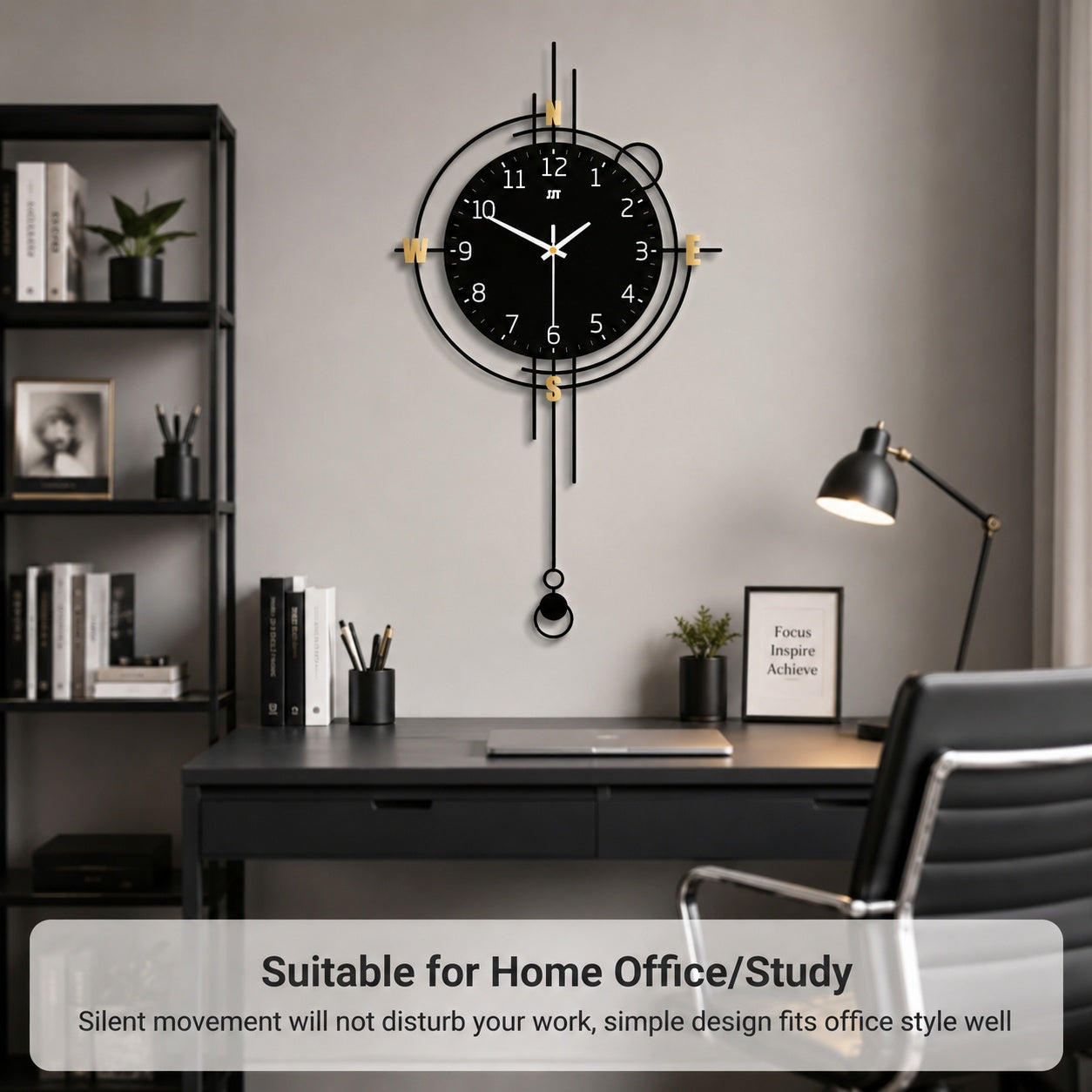 Modern Iron Wall Clock Metal Decorative Home Decor