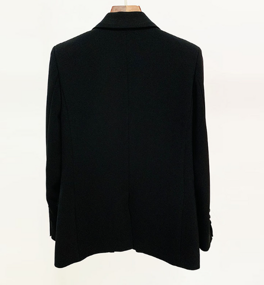 Women's Rhinestone Beaded One Button Slim Blazer Jacket