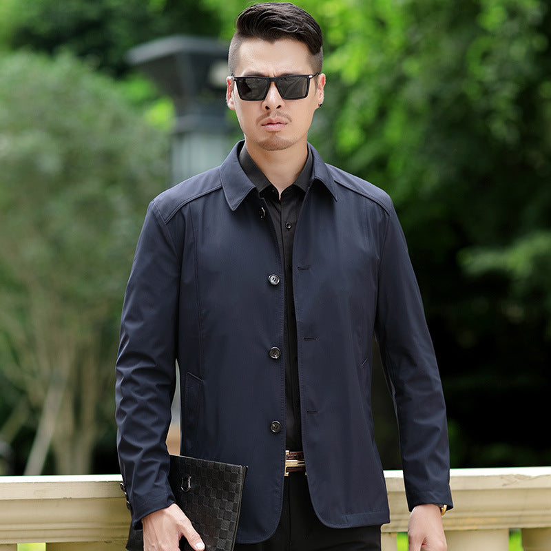 Men's Casual Jacket for Ages 40-50, Spring/Fall