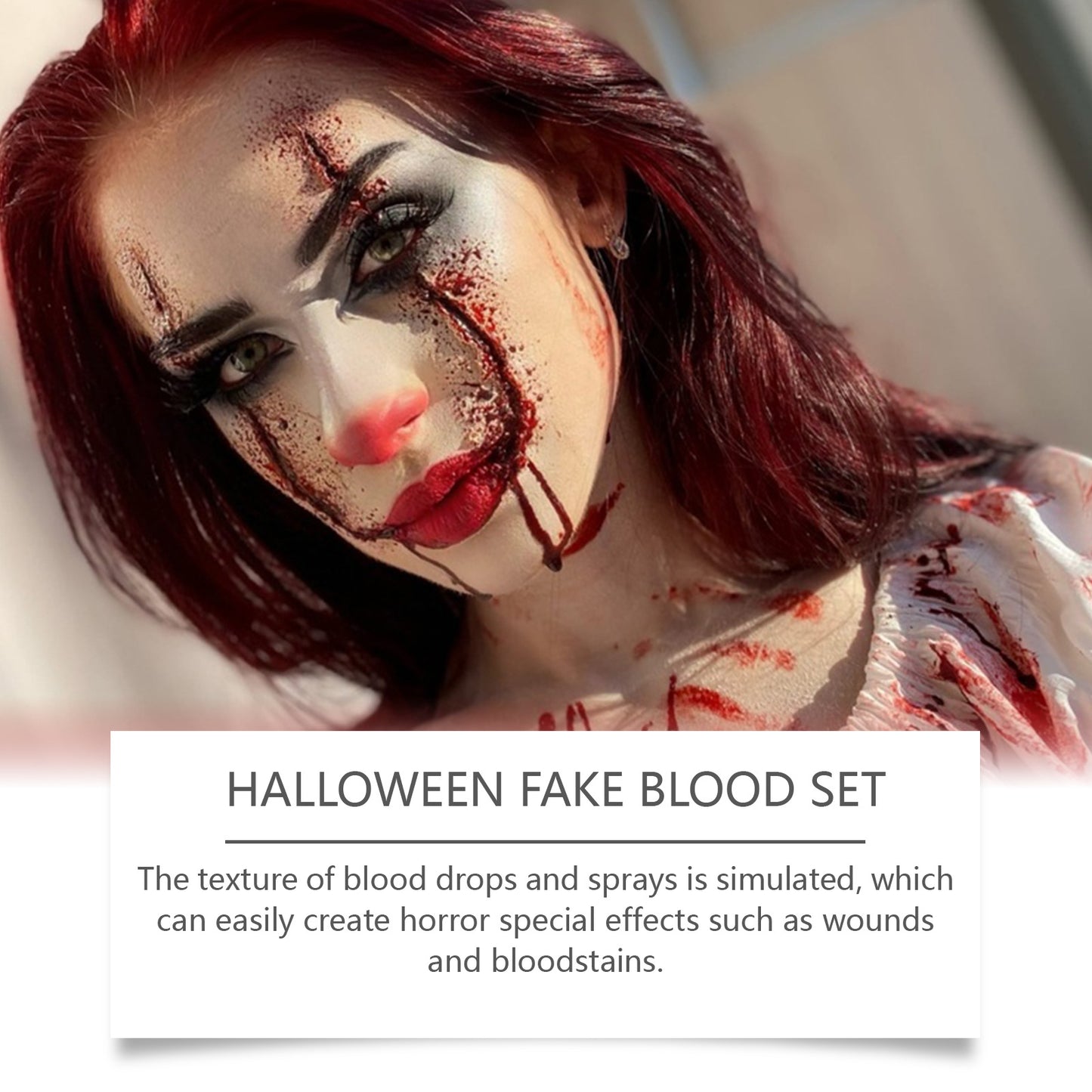 3-piece Set Washable Simulation Fake Blood Filming Horror Realistic Special Effects Makeup Set