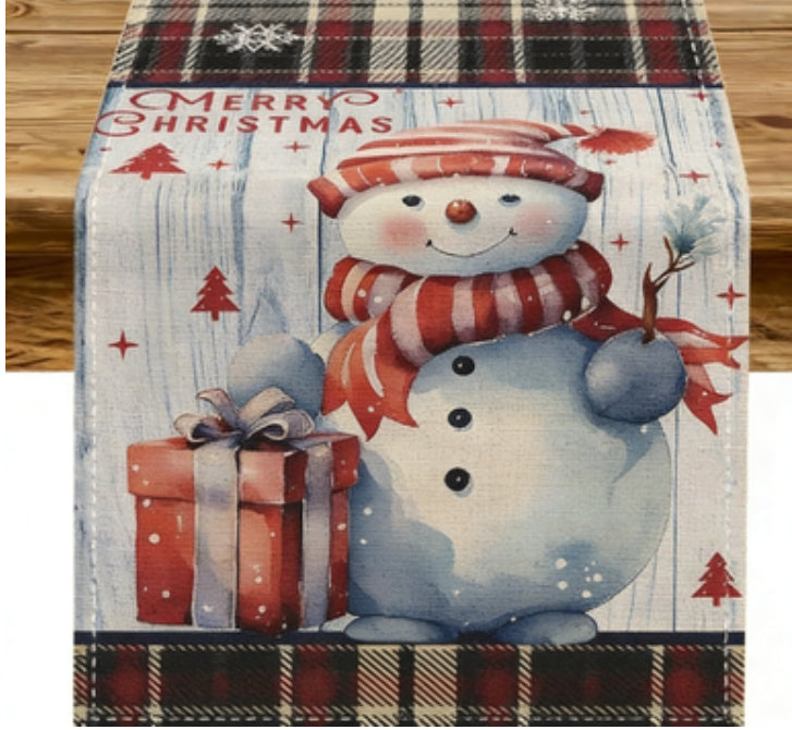 Christmasthemed Snowman Table MatFestive Christmas Table Decor