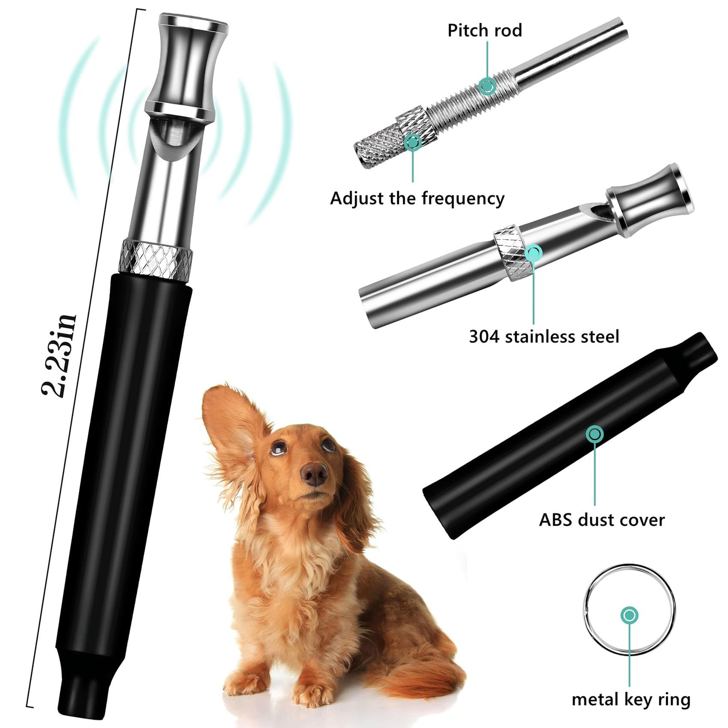 2 Pack Dog Whistle, Dog Whistle To Stop Barking Neighbors Dog, Adjustable Ultrasonic Silent Dog Whistle, Professional Recall Dog Training Whistles, With Lanyard