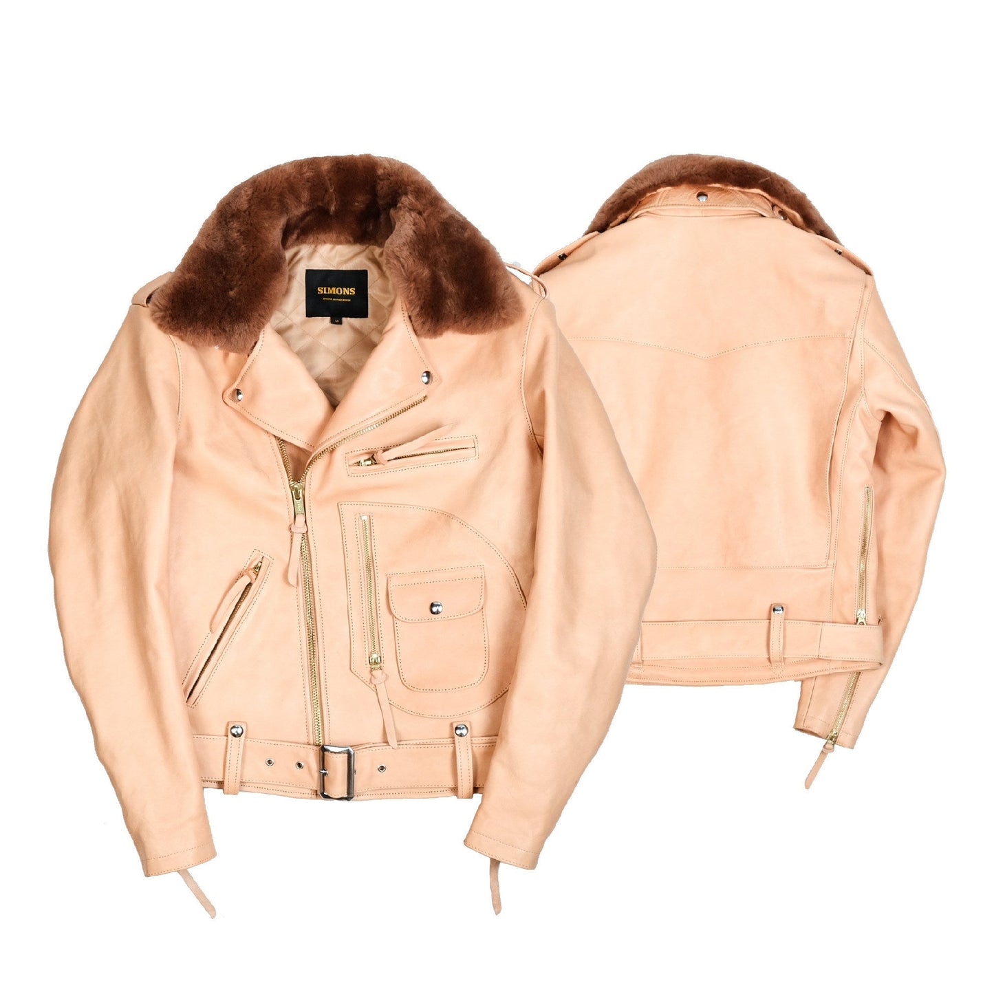 Detachable Fur Collar And Belt Fully Equipped Men's Jacket