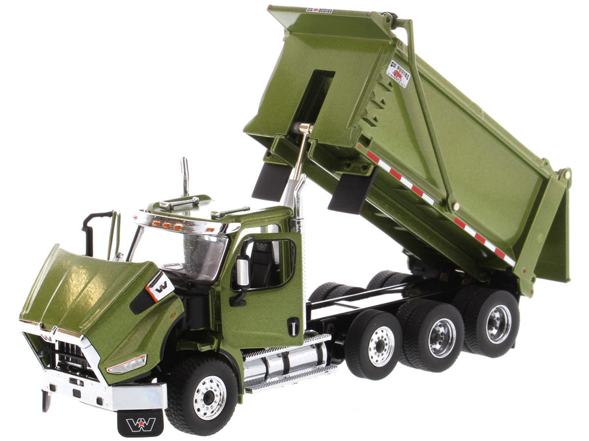 Western Star 49X SBFA OX Bodies Stampede Dump Truck Olive Green Metallic "Transport Series" 1/50 Diecast Model by Diecast Masters