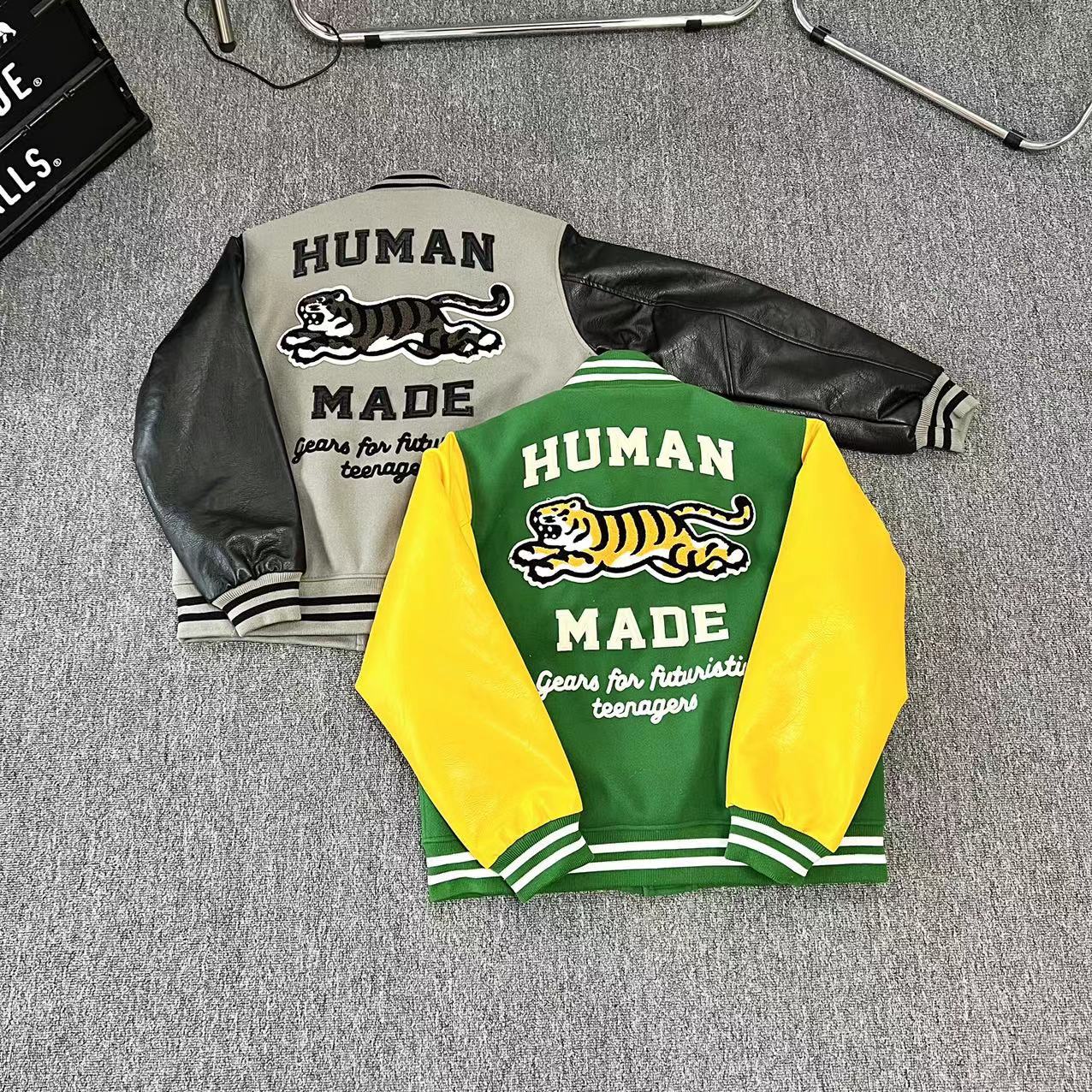 Tiger Embroidered Leather Jacket Couple Loose Fall And Winter Baseball Uniform
