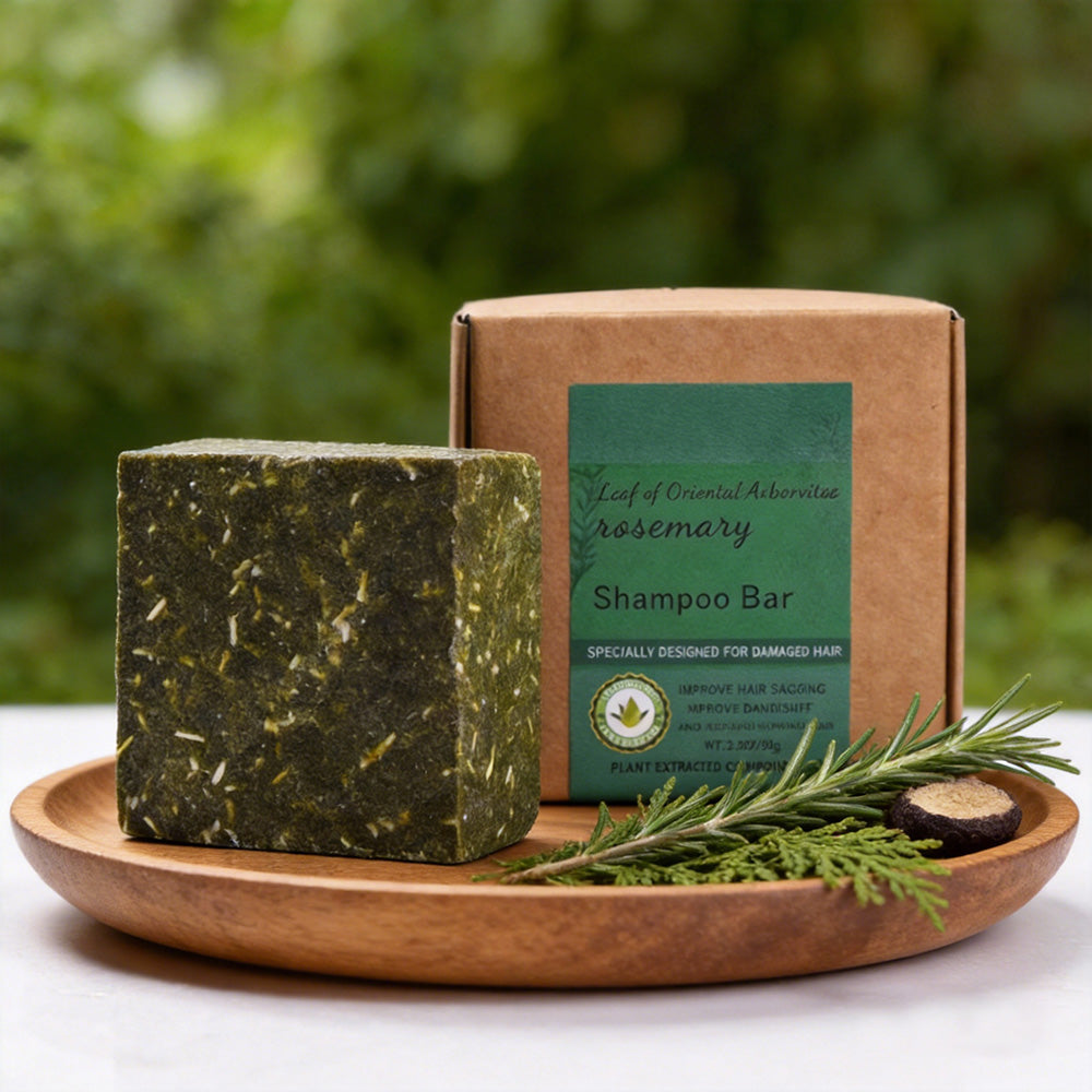 Square Cedar Leaf Rosemary Shampoo Bar