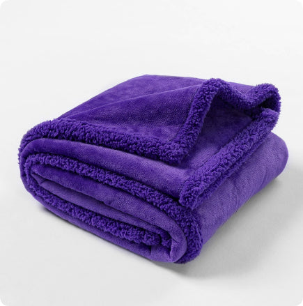 Flannel Cotton Wool Sherpa Thick Pet Blanket Dog Kennel