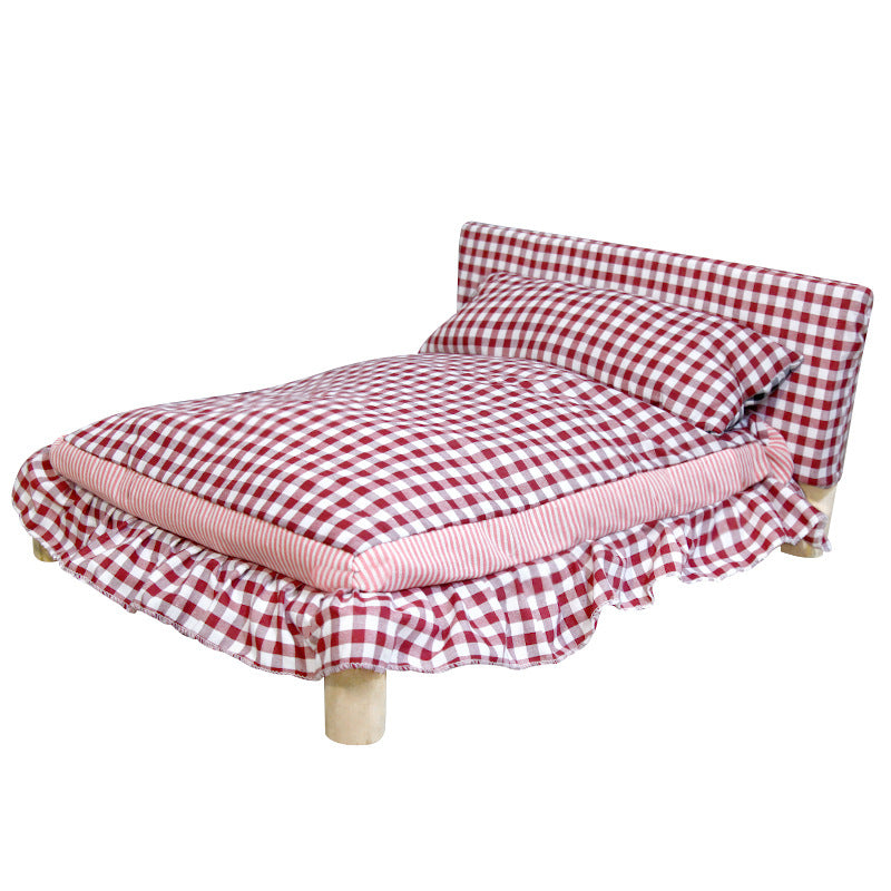 Detachable And Washable All-Season Wooden Pet Bed