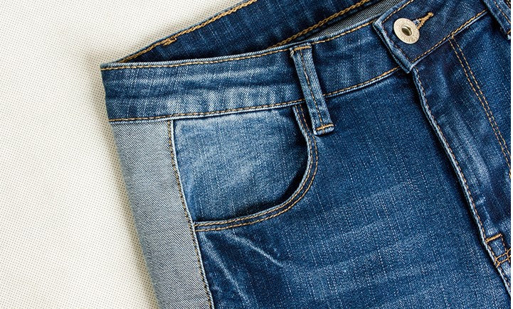 Summer Women's Slim Fit Color Block Denim Pants