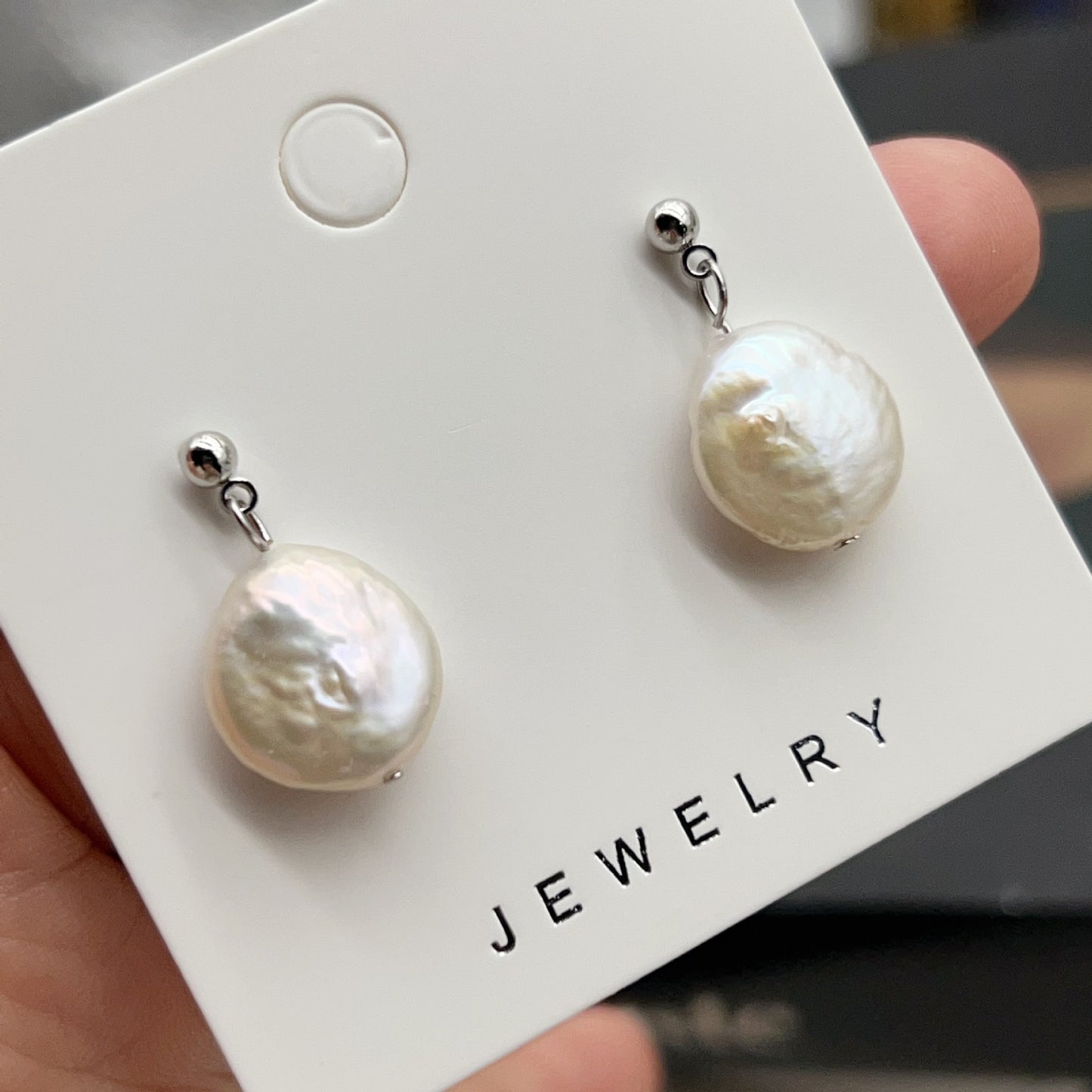 Classic Double Bead Baroque Stud Earrings