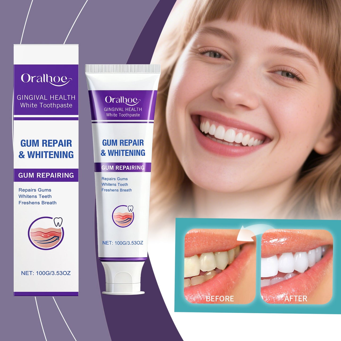 Brightening & Gum Care Repair Toothpaste 1 00g