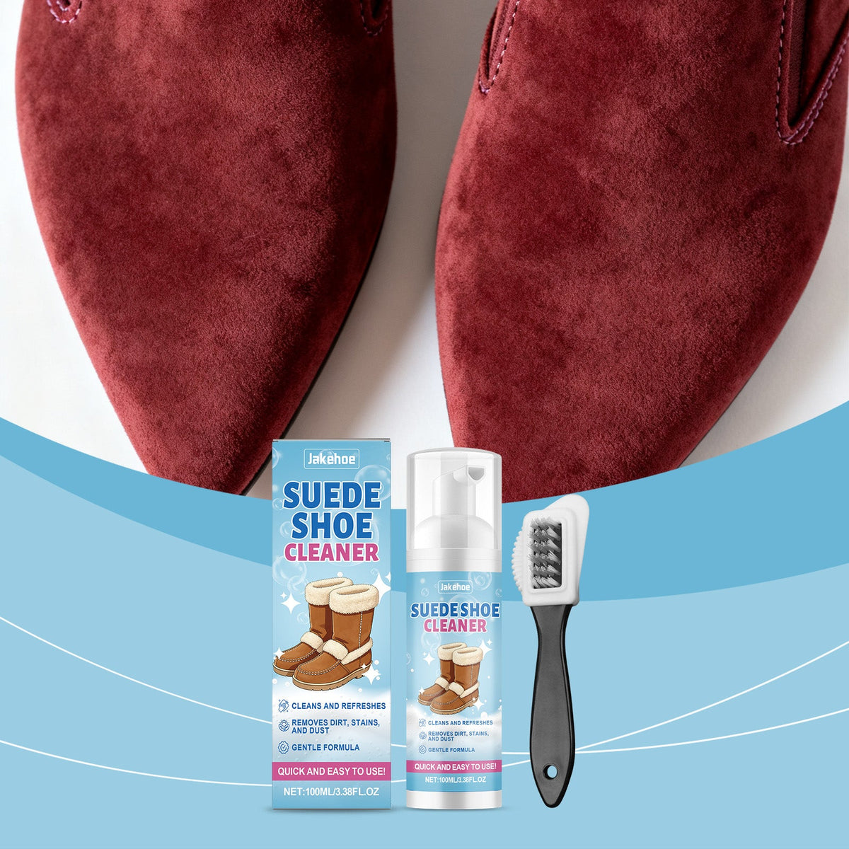 Suede Shoe Cleaning Set 1 0 0ml Bottle-1 Brush-box