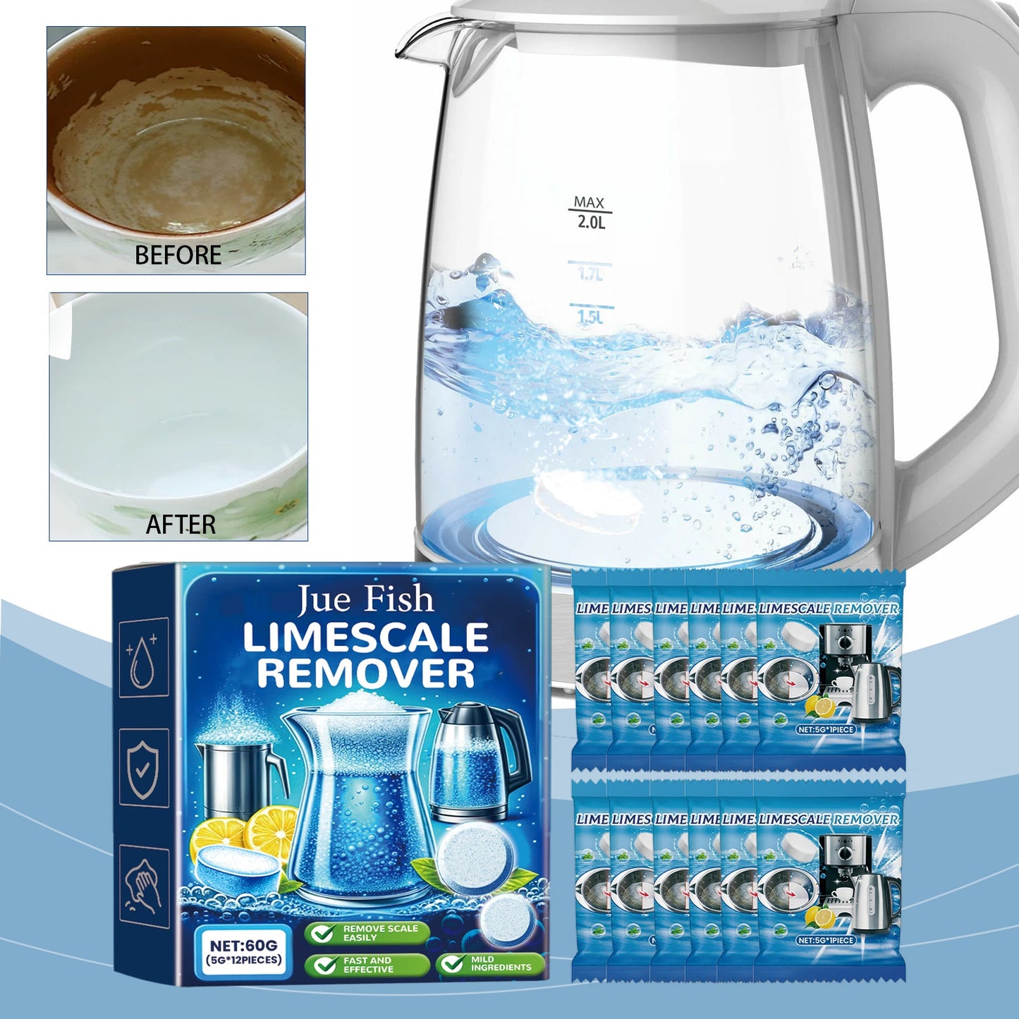 Scale Cleaning Effervescent Tablets