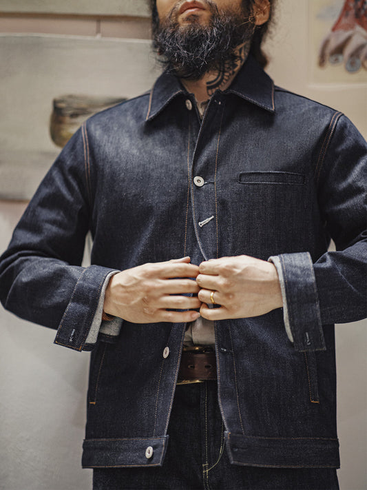 Vintage American Denim Jacket for Men in Original Color