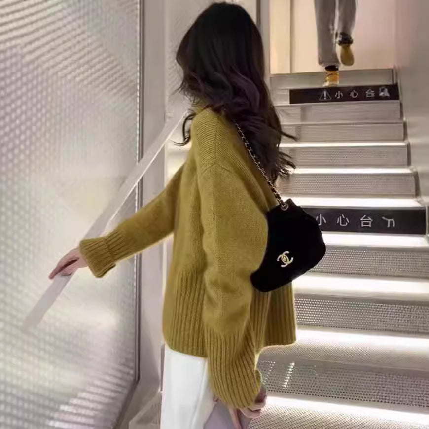 New High Neck Thick Sweater Women