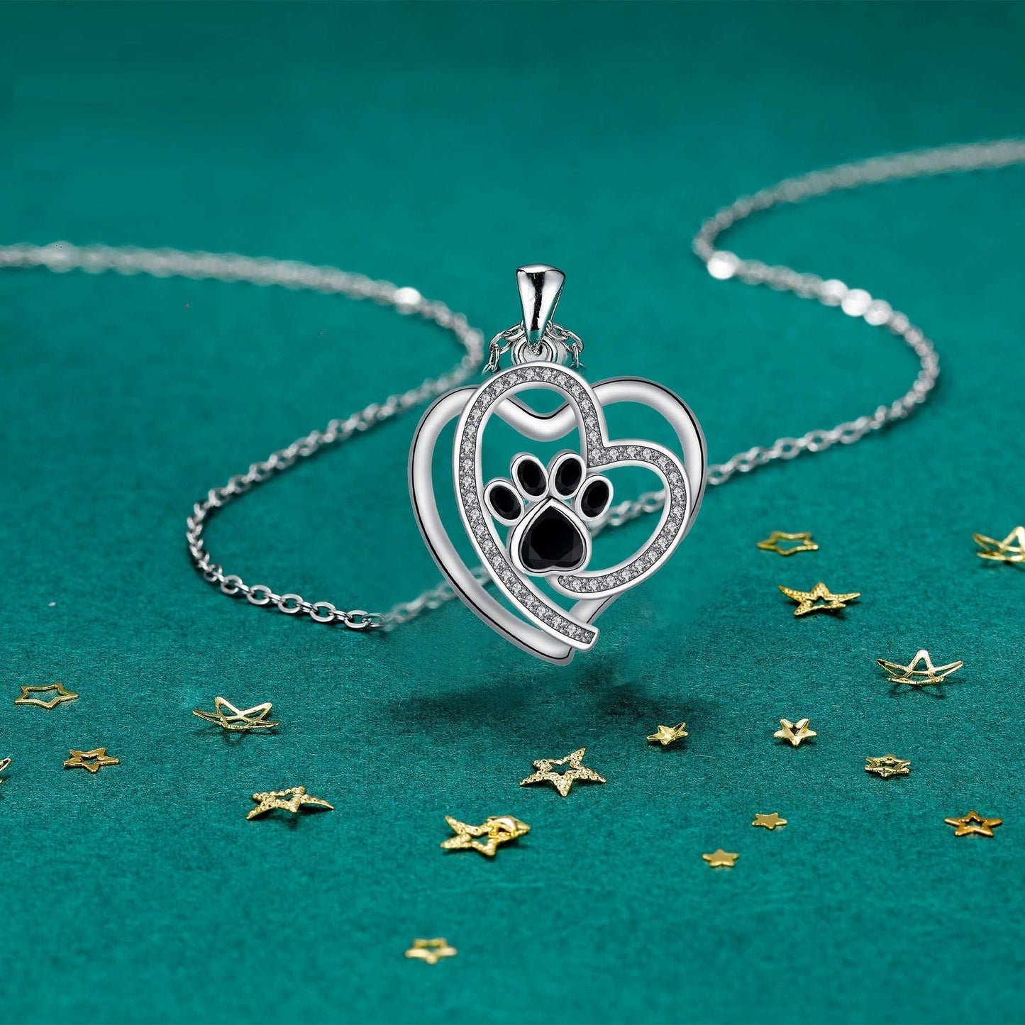 Cute Pet Footprints Necklace Clavicle Chain Personality