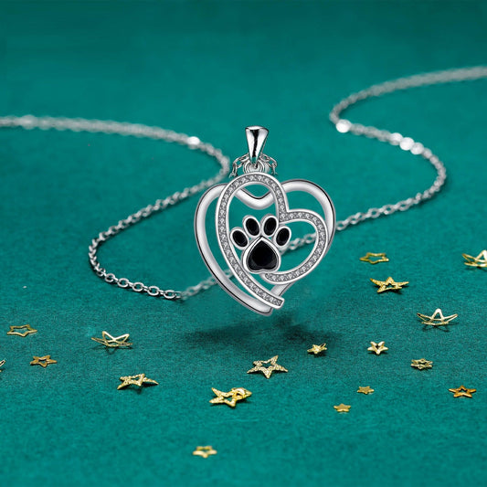 Cute Pet Footprints Necklace Clavicle Chain Personality