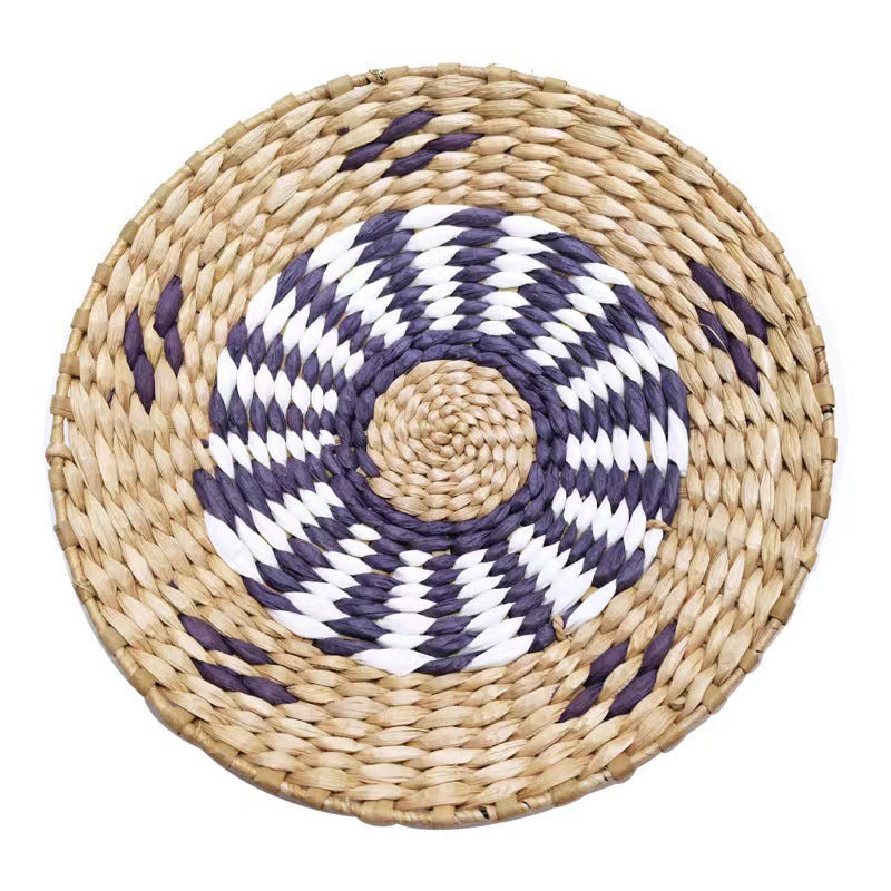 Woven Straw Wall Decor Round Living Room Ornament Wall Hanging