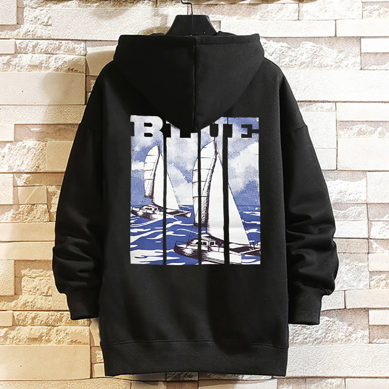 Men's Plus Size Velvet Hooded Jacket for Autumn/Winter