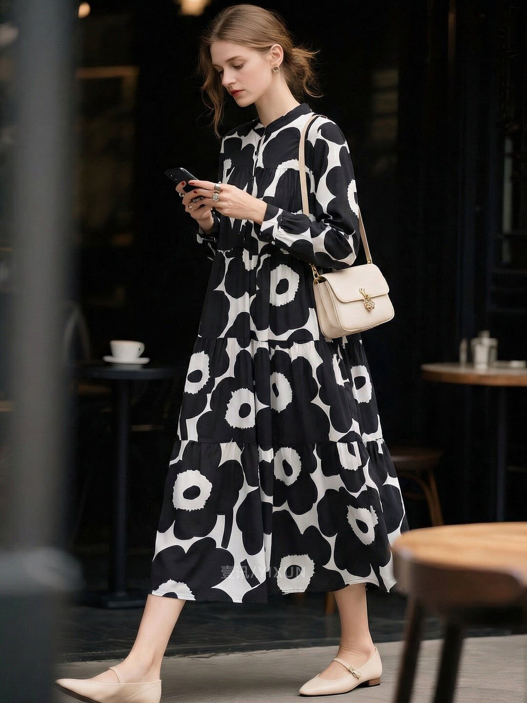 Versatile Designer-print Dress For Women