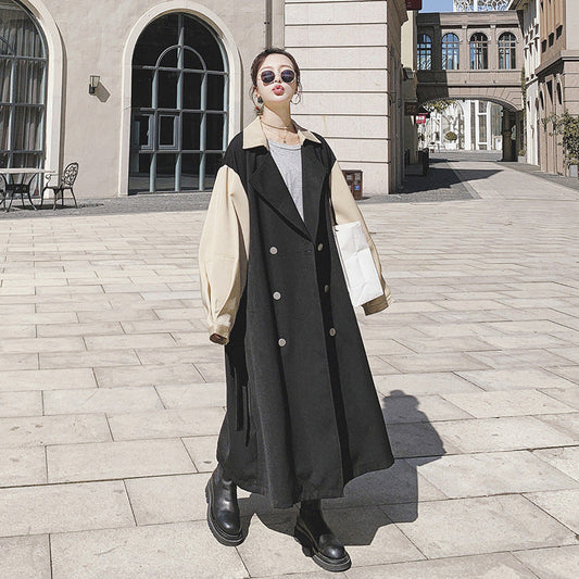 Mid-Length Women's Over-the-Knee Windbreaker Jacket