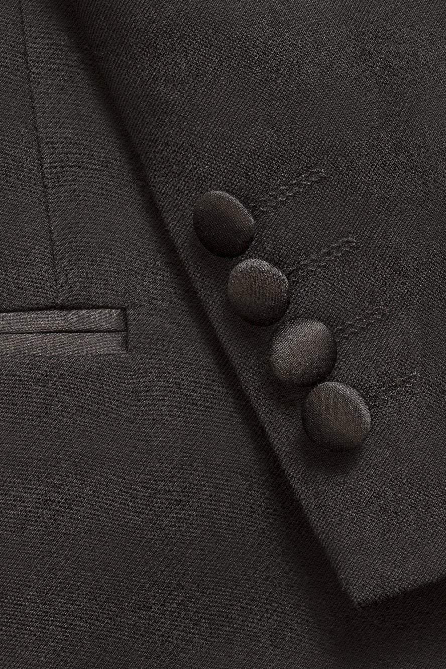 "Edge" Black Tuxedo Jacket Notch (Separates)