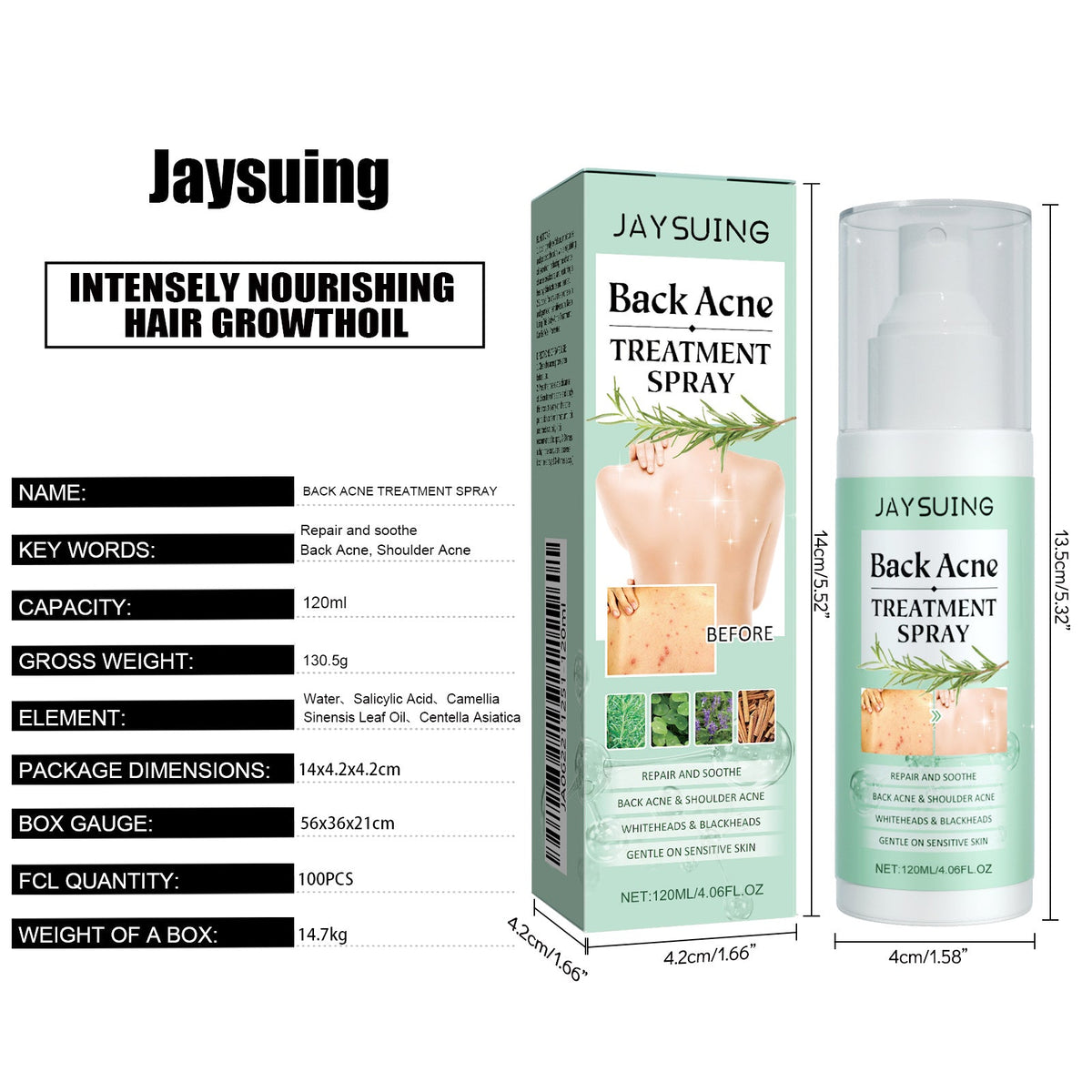 Back Cleansing Spray 120ml 1 Box