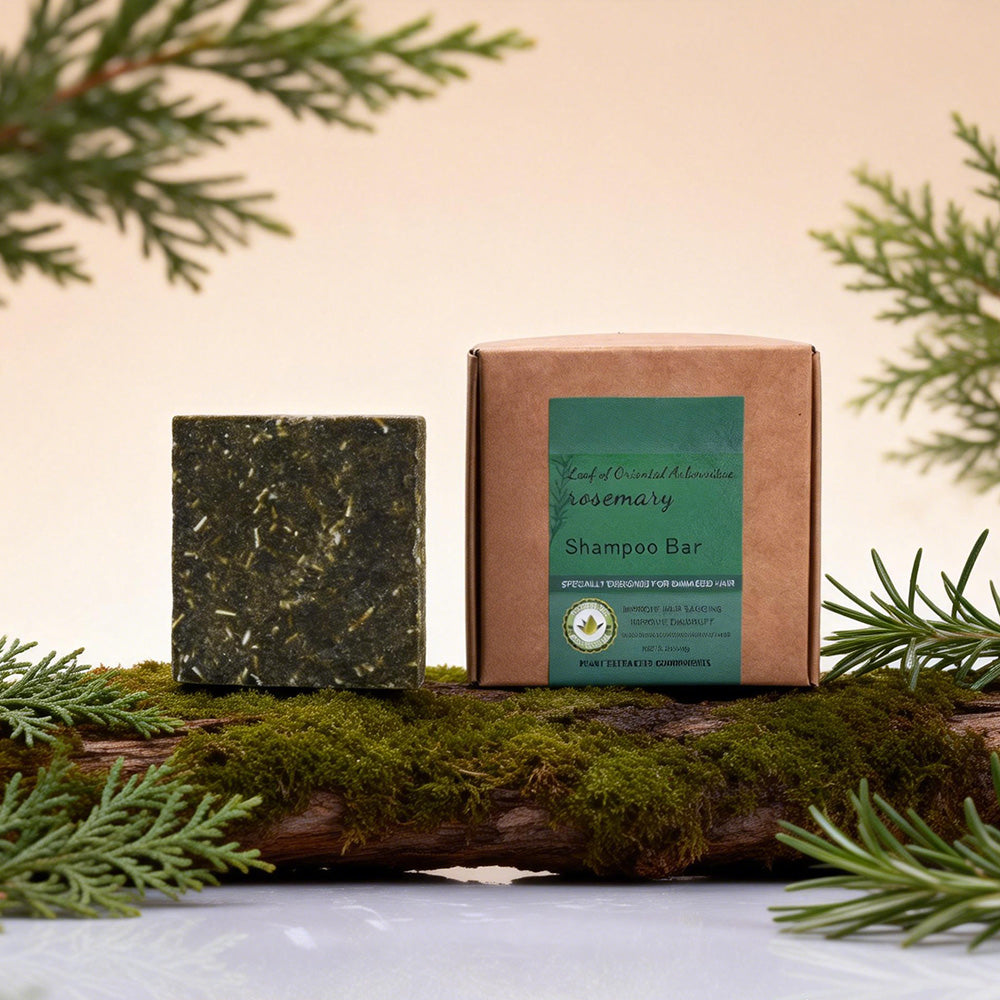 Square Cedar Leaf Rosemary Shampoo Bar