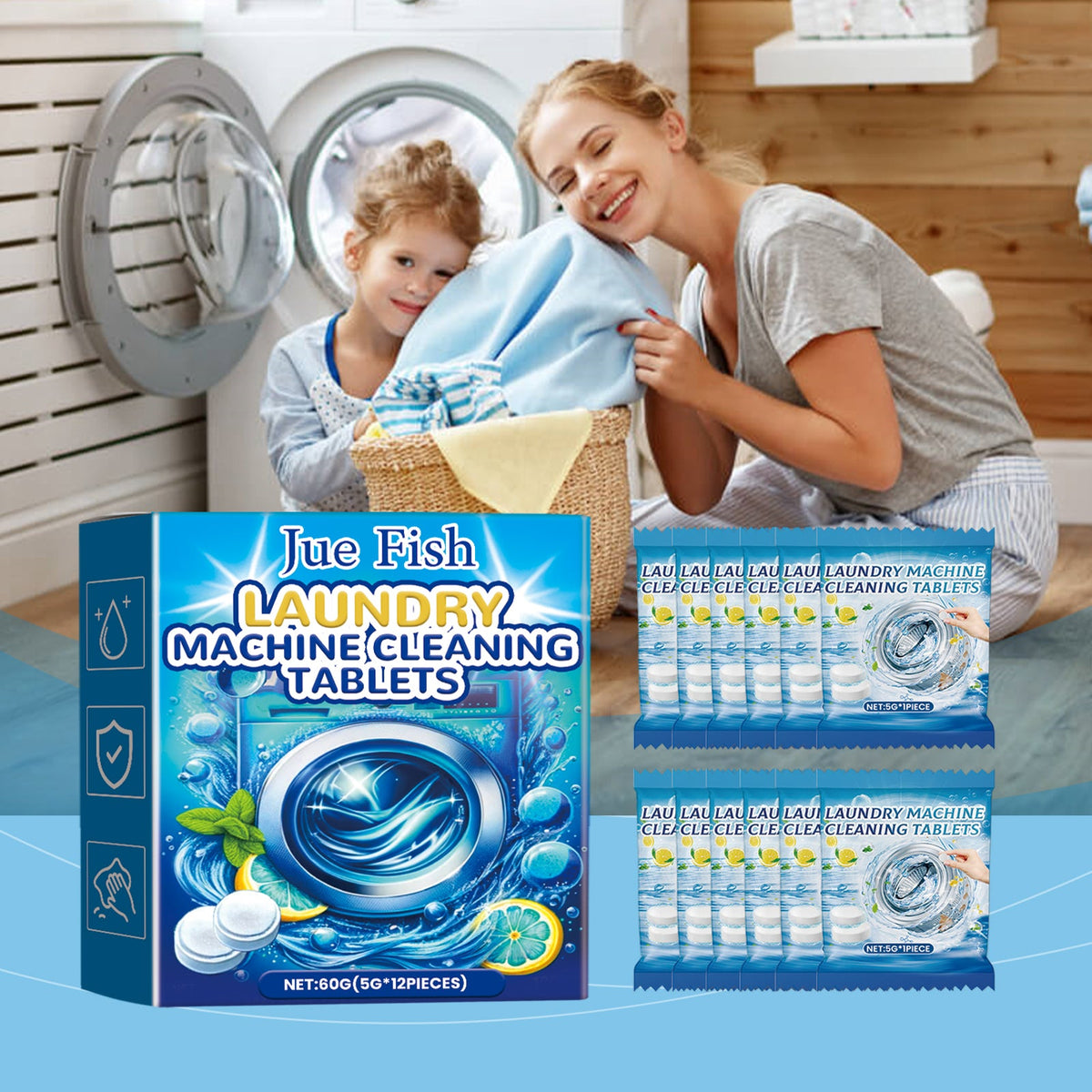 Washing Machine Cleaning Effervescent Tablets  Boxed