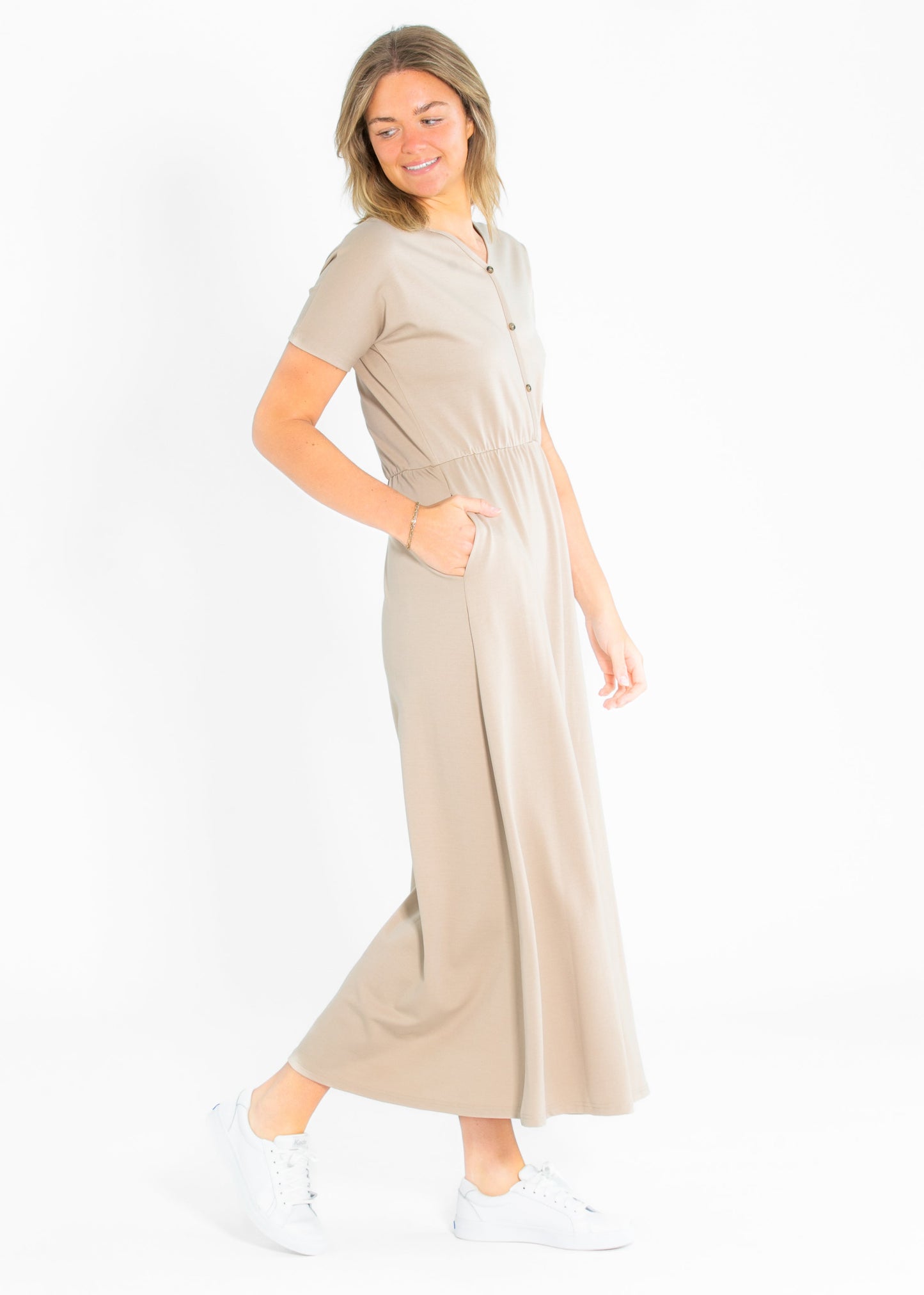 Ella Cinched Waist Maxi Dress