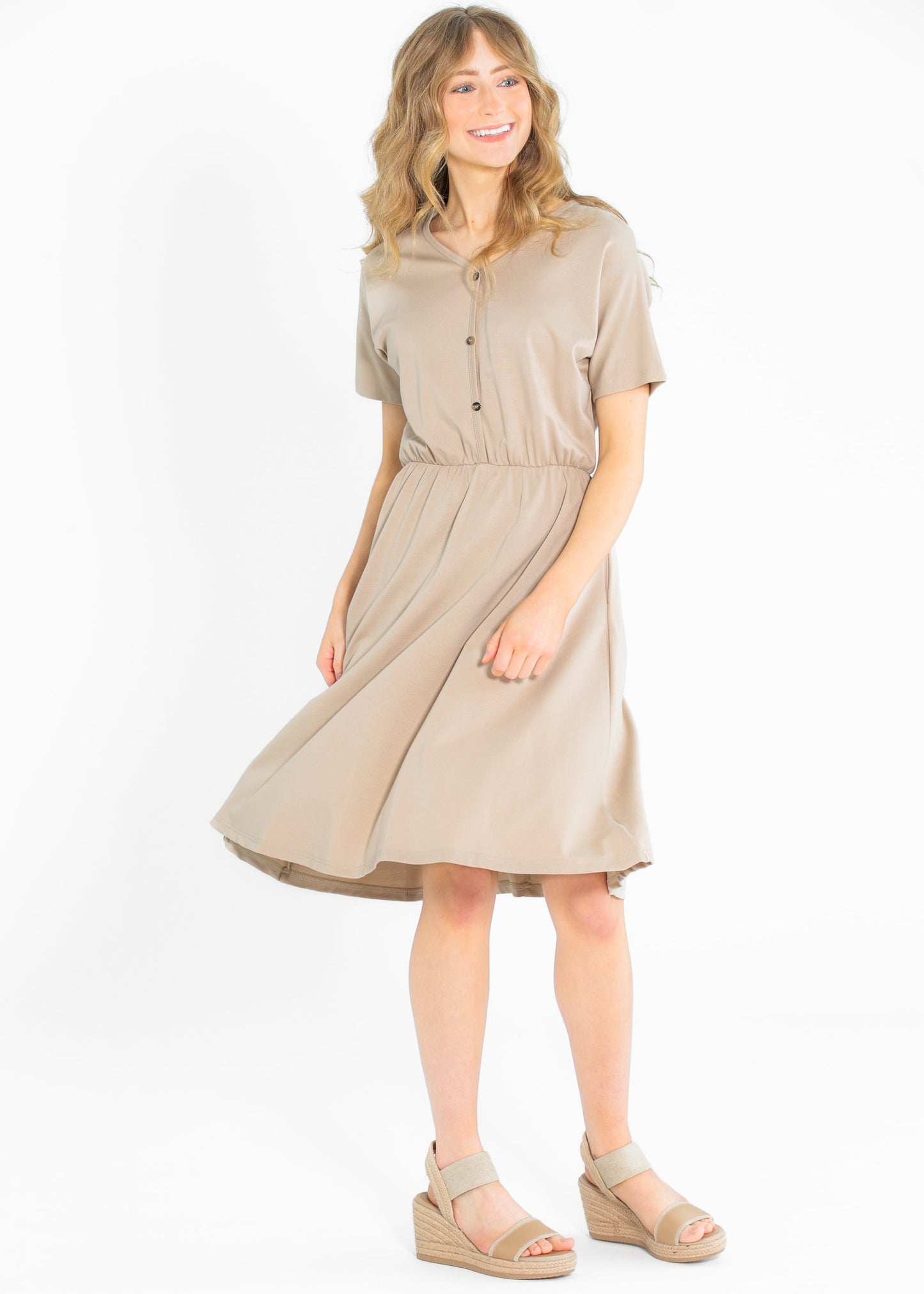 Ella Cinched Waist Midi Dress