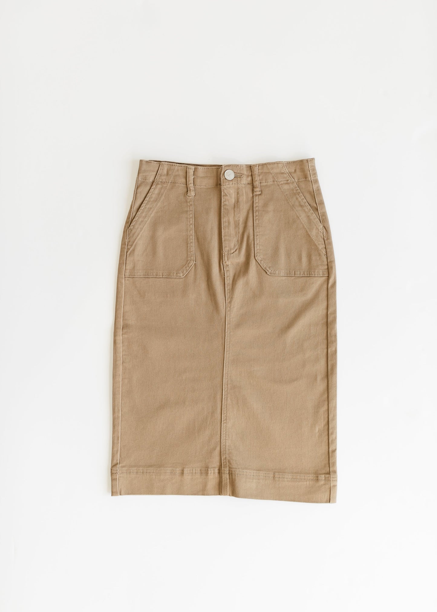 Erica Cotton Twill Midi Skirt