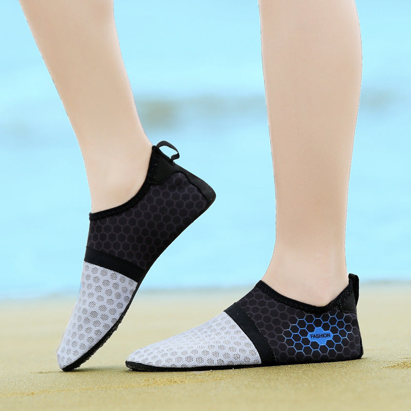 Unisex Beach Water Shoes - Quick-Dry Mesh Swim & Yoga Shoes for Men/Women (Green/Blue/Red/Gray/Sky Blue, Sizes 35-46)