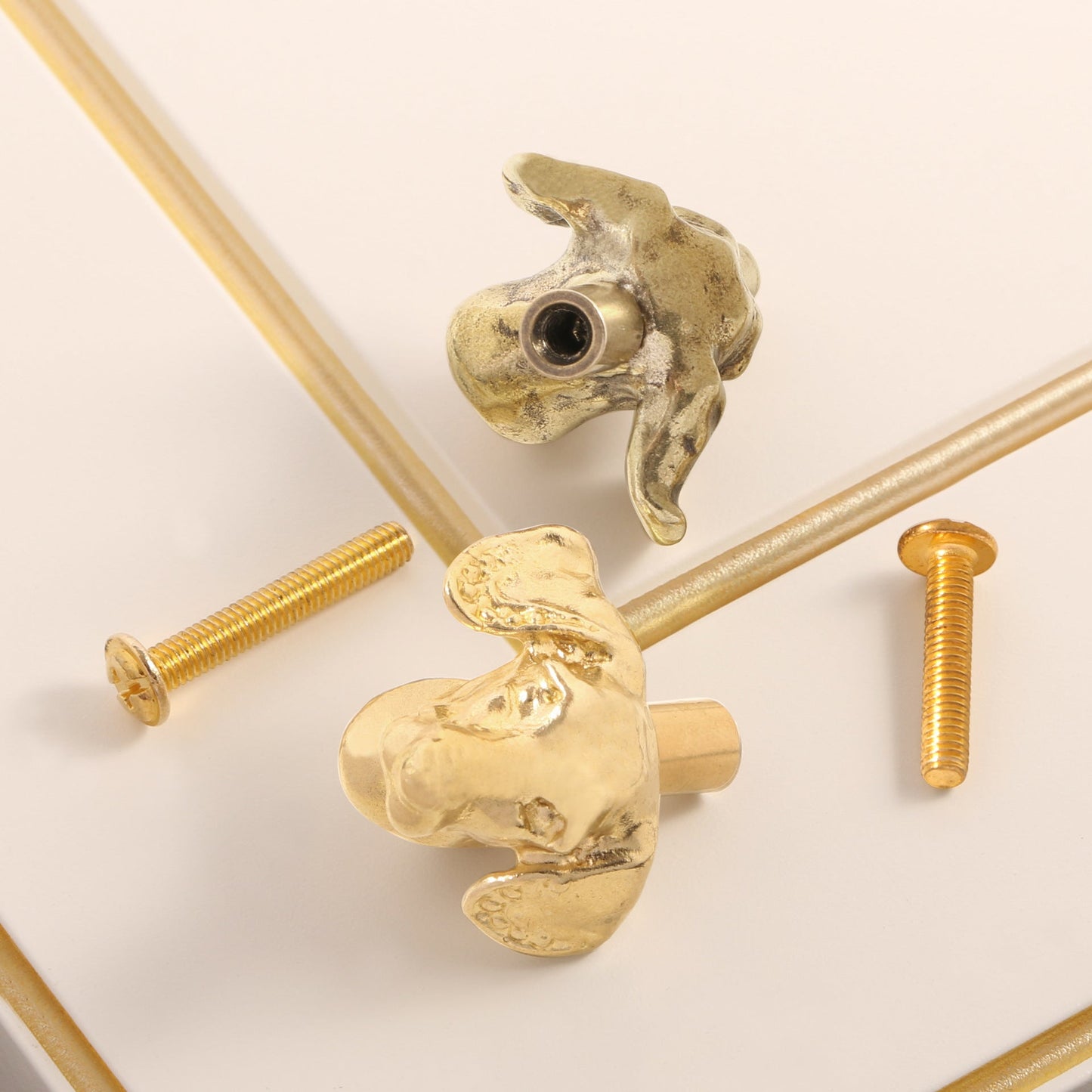 Solid Brass Doberman Dog Head Cabinet Knob Creative Animal Drawer Pull Handle For Kitchen Cupboard Furniture Hardware Decor