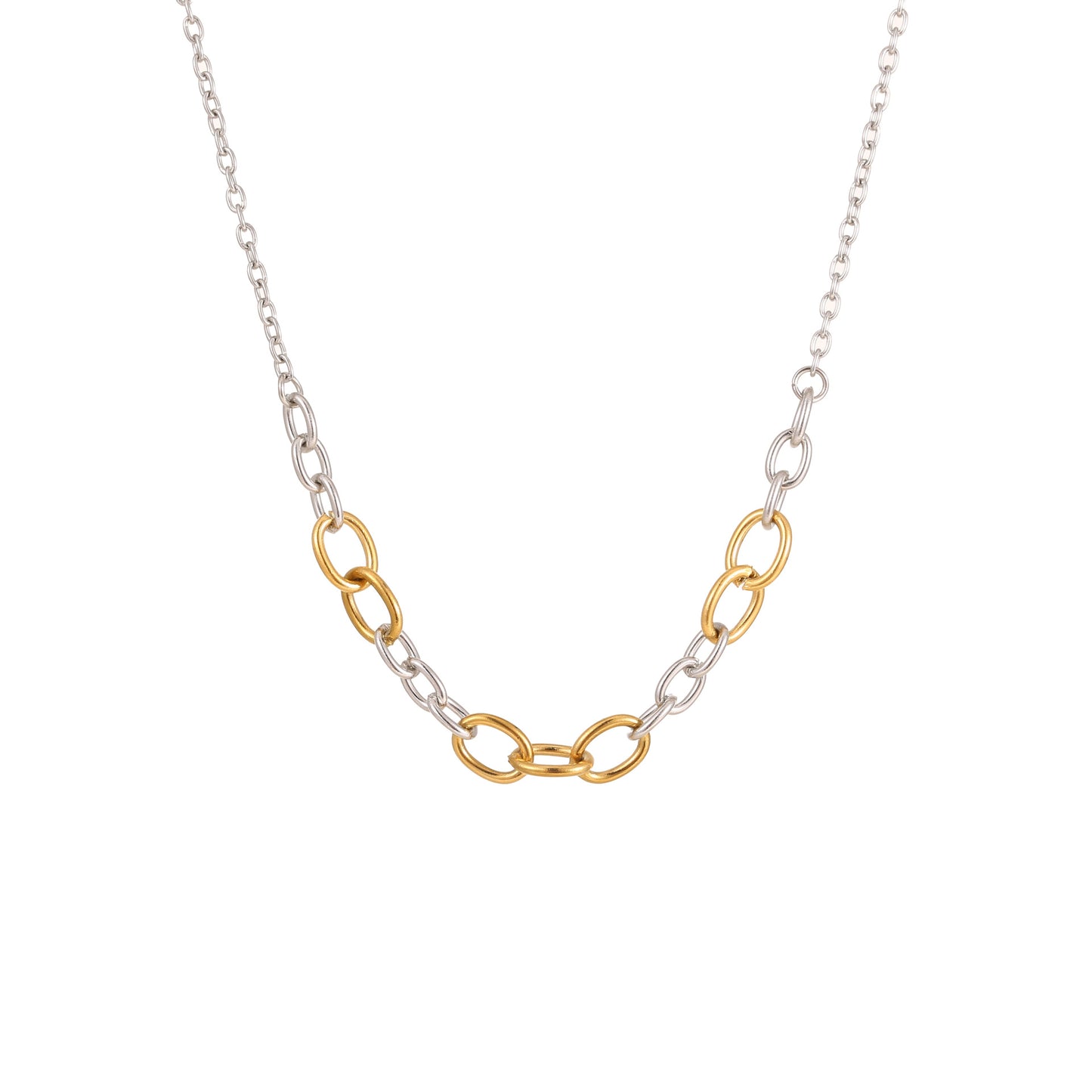 Autumn And Winter New Style Necklaces Gold And Silver Color Matching Earrings Jewelry