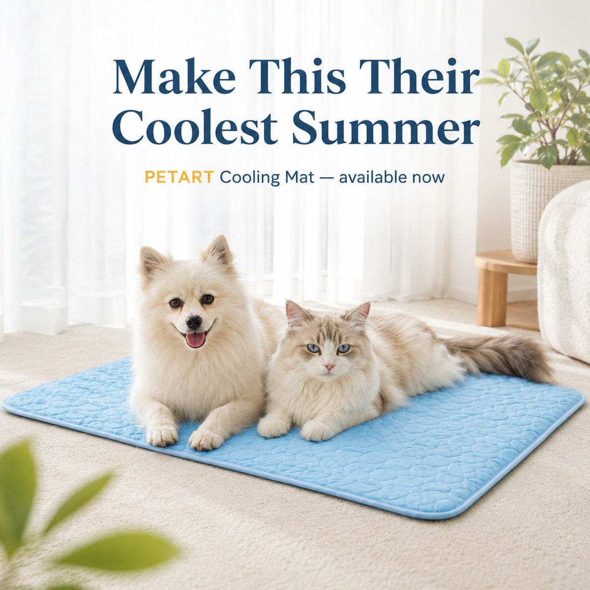 Round Pet Cooling Ice Pad - Summer Cooling Mat For Dogs & Cats