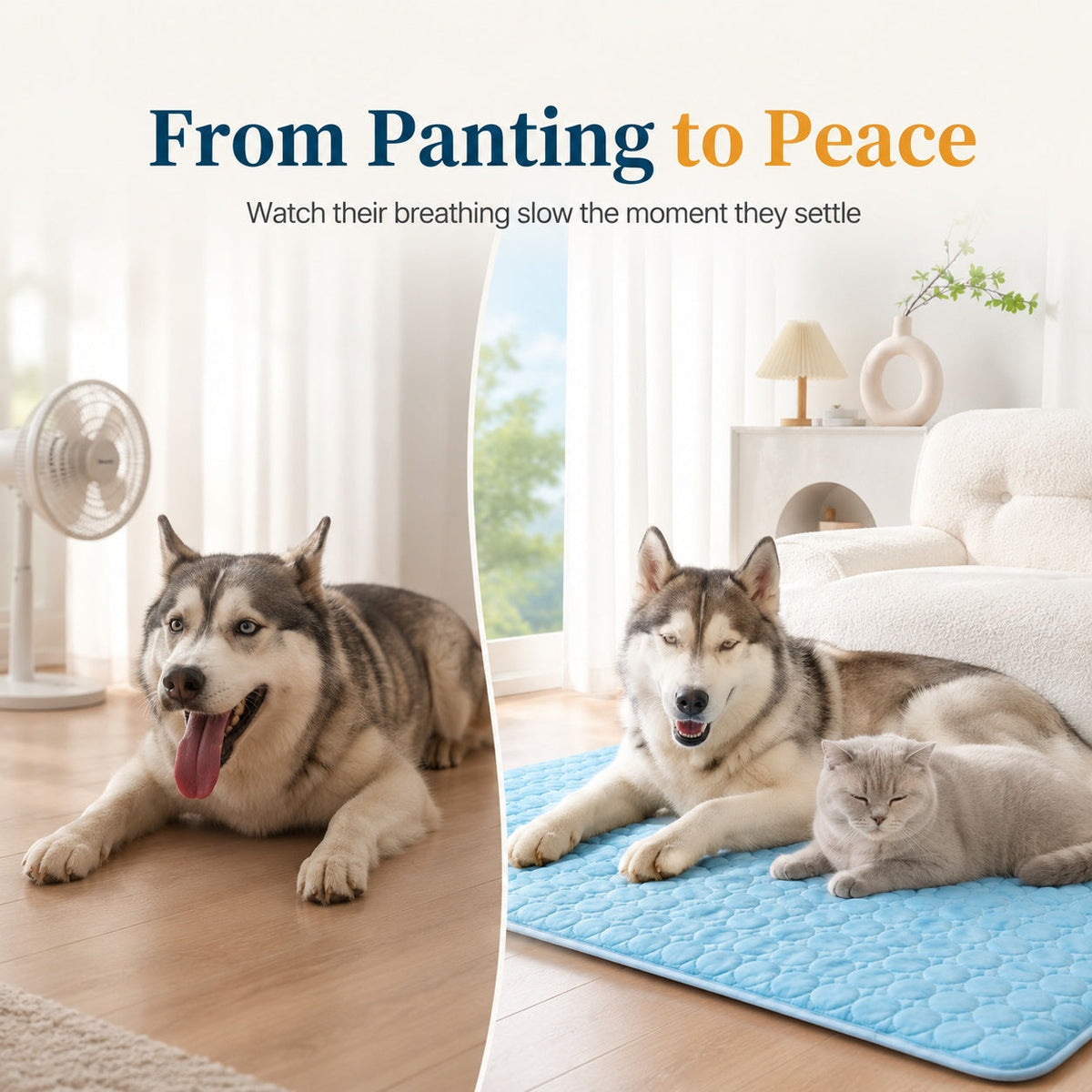 Round Pet Cooling Ice Pad - Summer Cooling Mat For Dogs & Cats