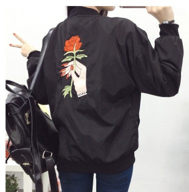 Spring Summer Women's Loose Jacket, Casual Baseball Coat