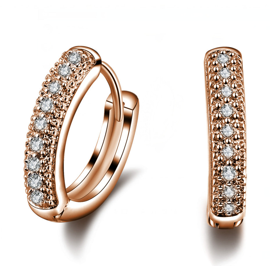 Vintage Earrings 3A Zircon White Gold Plated