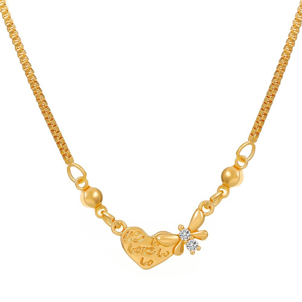 Women's Fashionable Temperament Butterfly Tassel Necklace