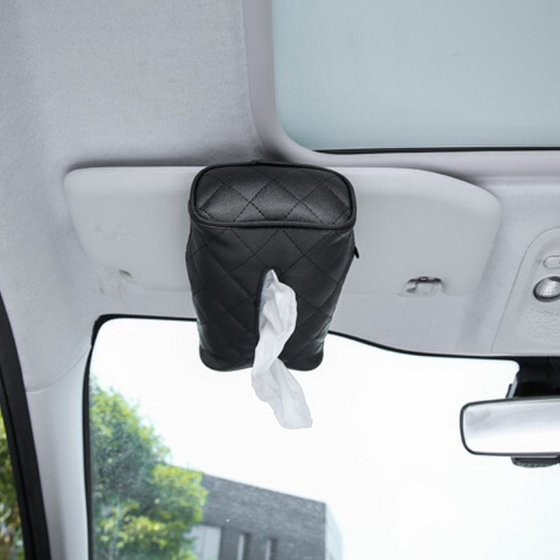 Car Supplies Seat Tissue Box Sun Visor Tissue Bag Armrest Tissue Dispenser Rear