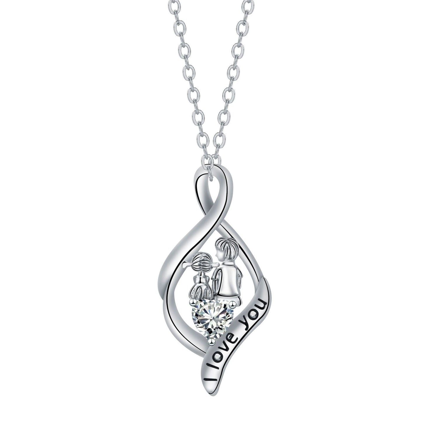 Father And Daughter Pendant Necklace Father's Day Gift