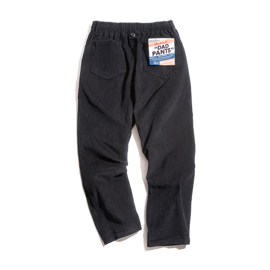 Men's Casual Khaki Corduroy Pants for Autumn/Winter