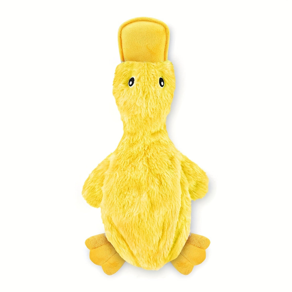 Best Pet Supplies Interactive Squeaky Dog Toy - Crinkle Duck, Yellow  Stuffing-Free Or Stuffed Body, Soft, Squeaks & Crinkles, No Mess, Perfect For Moderate Chewers, Toss And Fetch Play