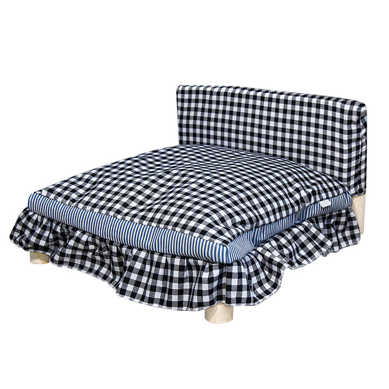 Detachable And Washable All-Season Wooden Pet Bed