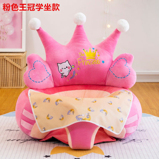 Crown Baby Learning Chair Plush Sofa for Infants