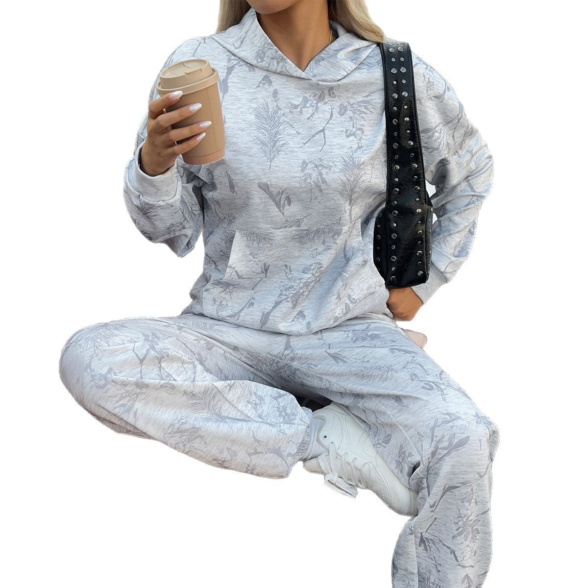 Hoodie And Pants Two-piece Set Women's Clothing
